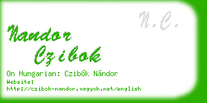nandor czibok business card